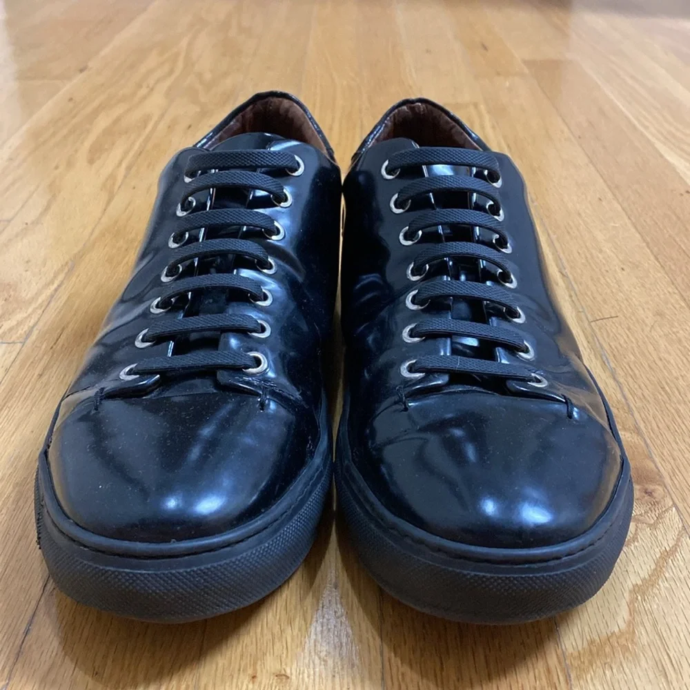 Donald J Pliner Black Leather 10.5 Sneakers - Picture 4 of 7